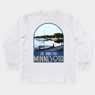 Lake Minnetonka Minnesota Decal Kids Long Sleeve T-Shirt